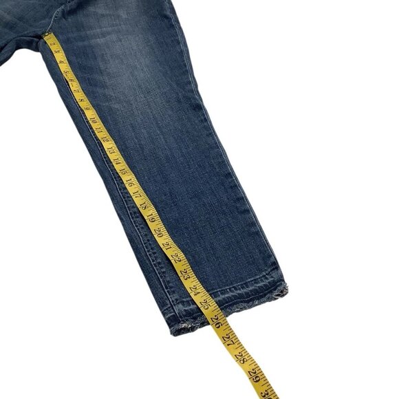 Talbots Mid Rise Ankle Raw Hem Blue Denim Jeans Womens Size 10 - Picture 10 of 11